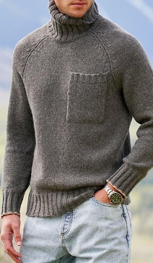 mens grey wool sweater