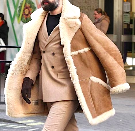 elegant and refined the long shearling coat