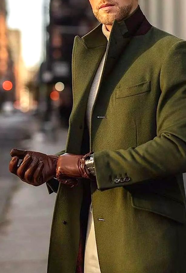 classic leather gloves for elegant men