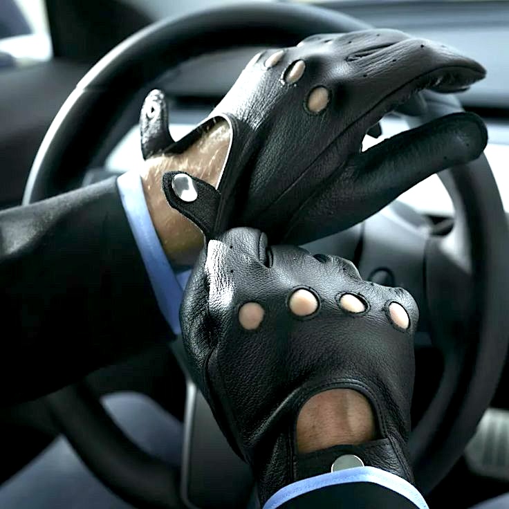leather driving gloves for men