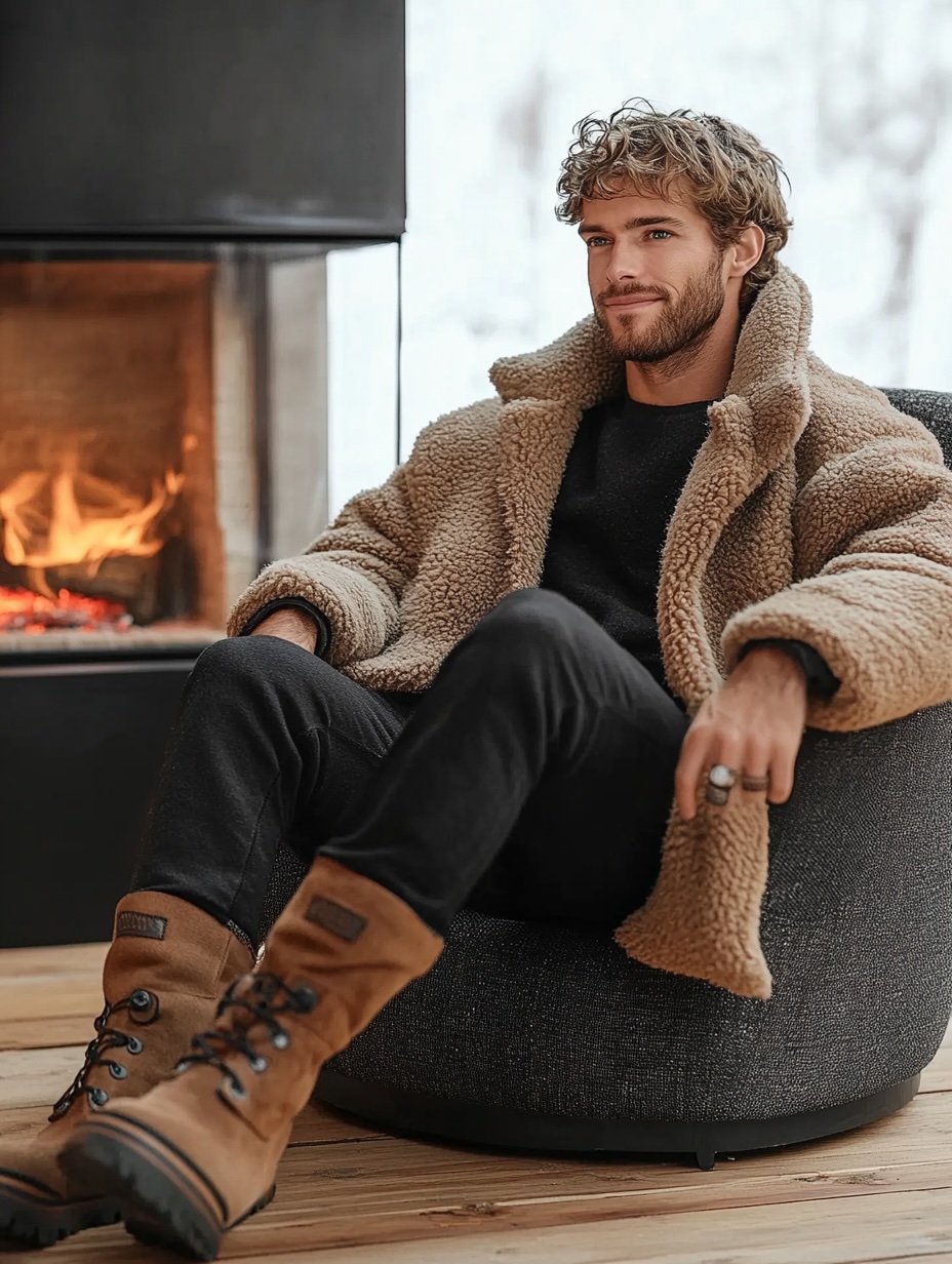 brown winter boots for men