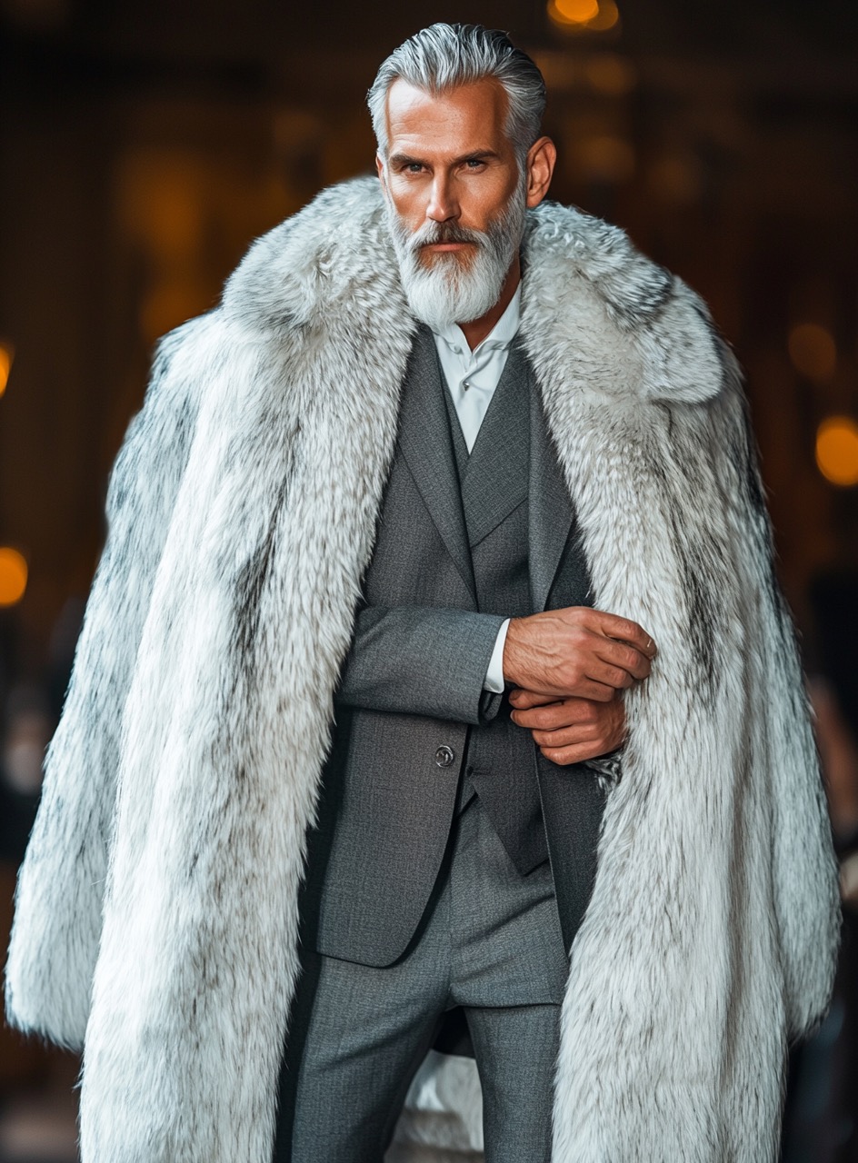 long fur coat for elegant look