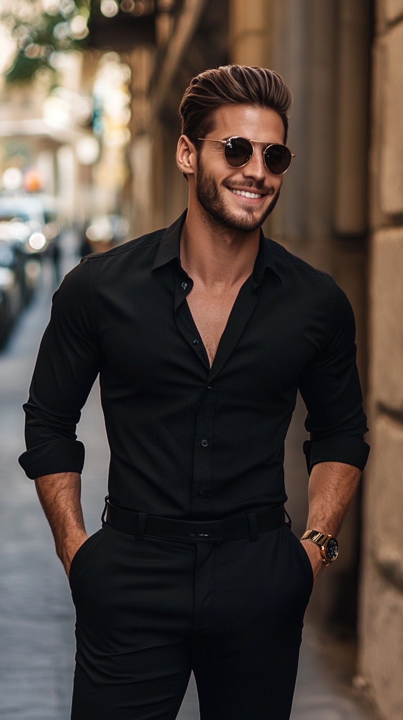 black monochrome look