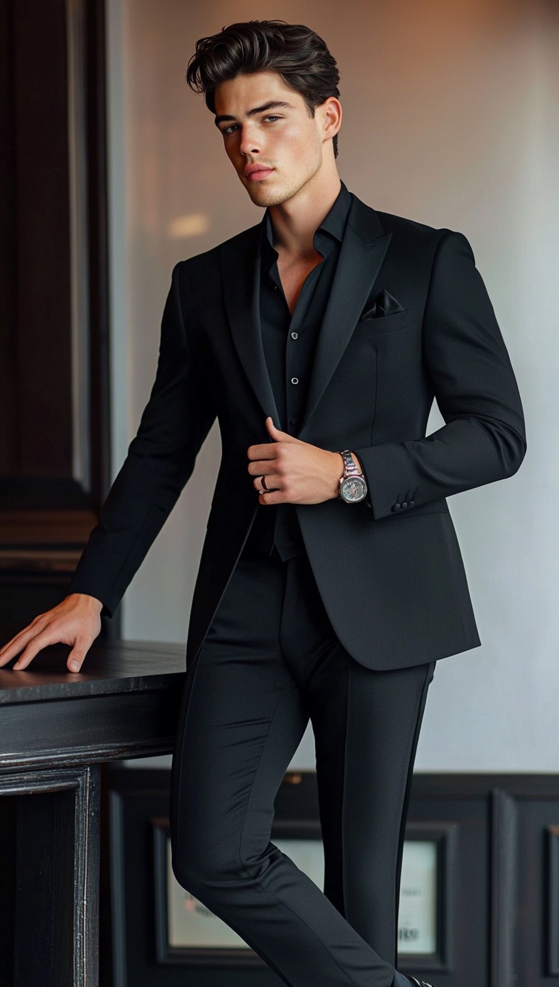 Monochrome Black Two Piece Suit