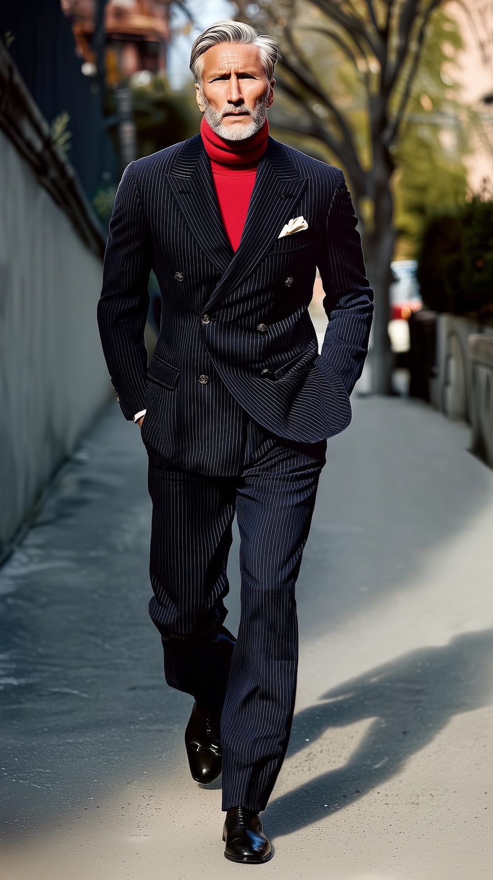 gentleman in a dark blue suit