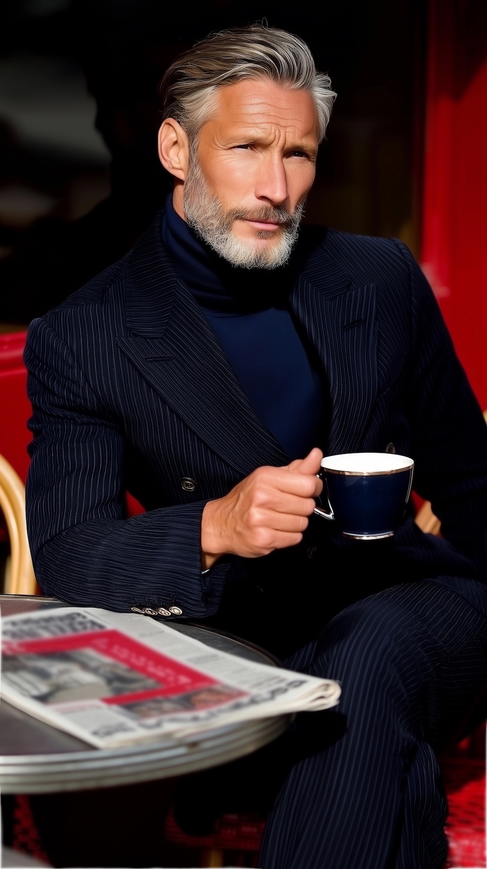 gentleman in a street cafe