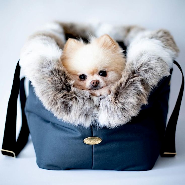 warm and cozy fur bag for pets