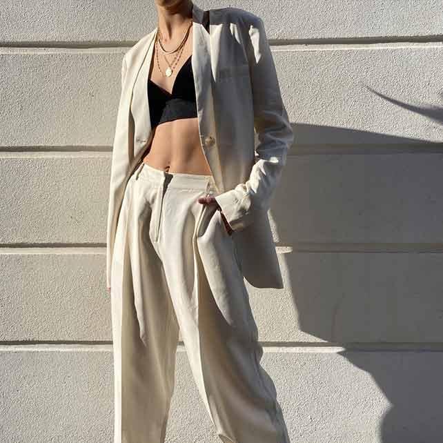 Stylish and elegant trouser suit as the new trend of this season headline