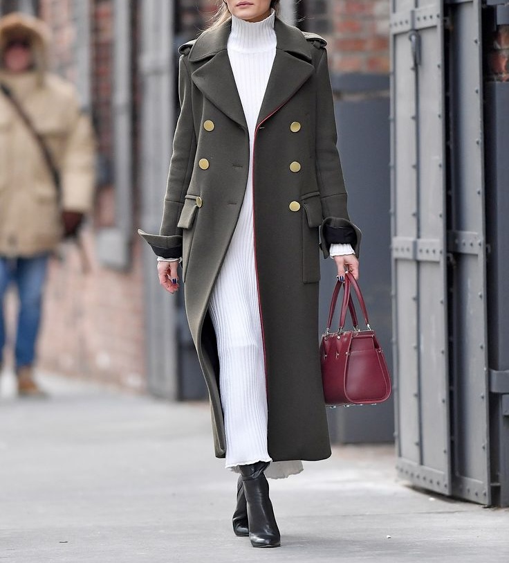 stylish long military coat