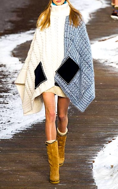 cozy chunky knit poncho