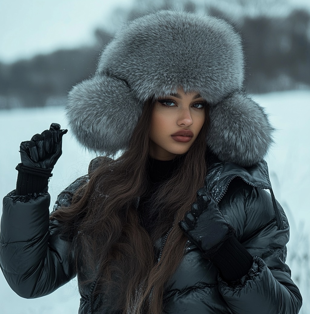 fluffy faux fur trapper hat