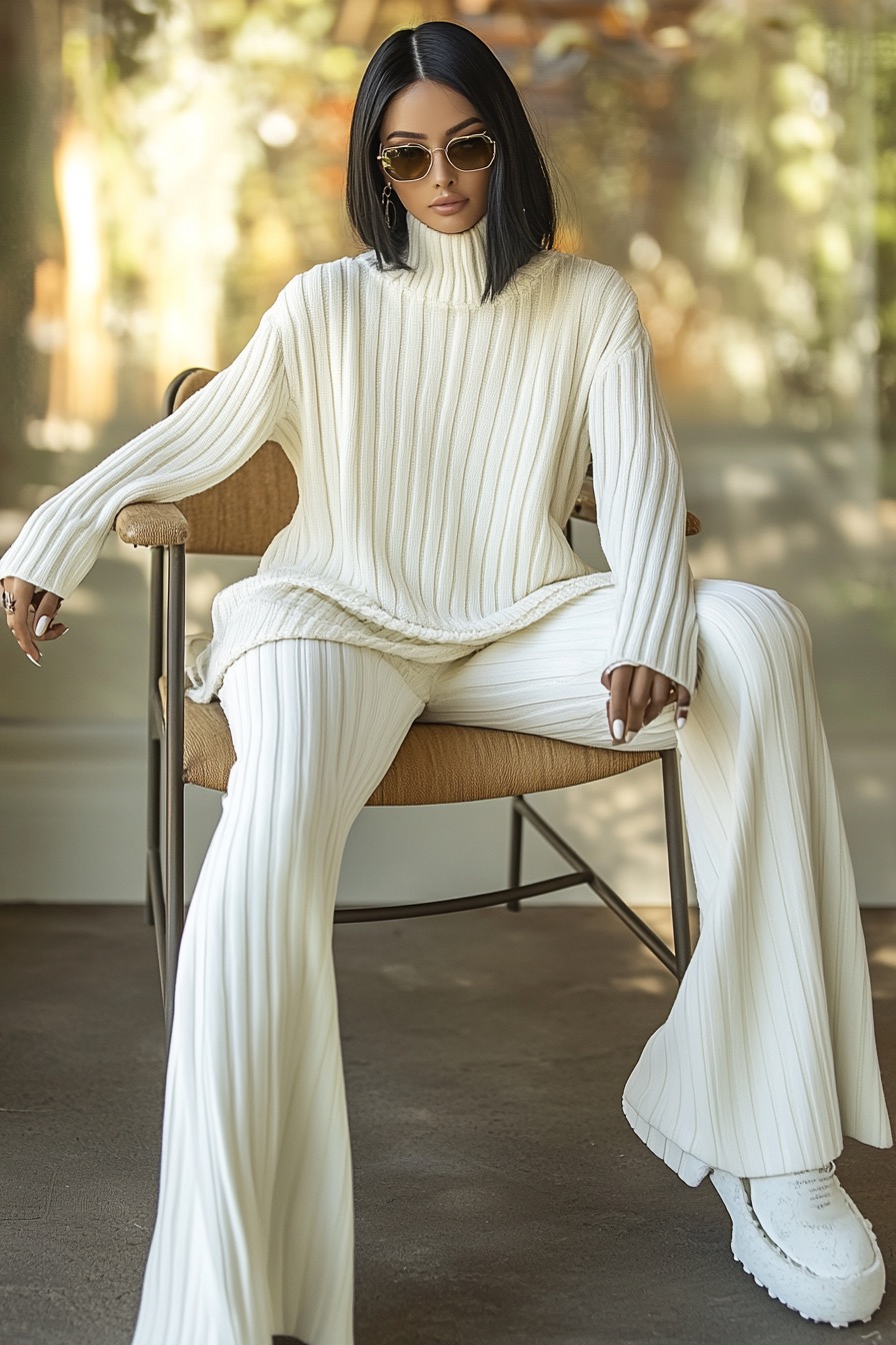 milky white homewear set