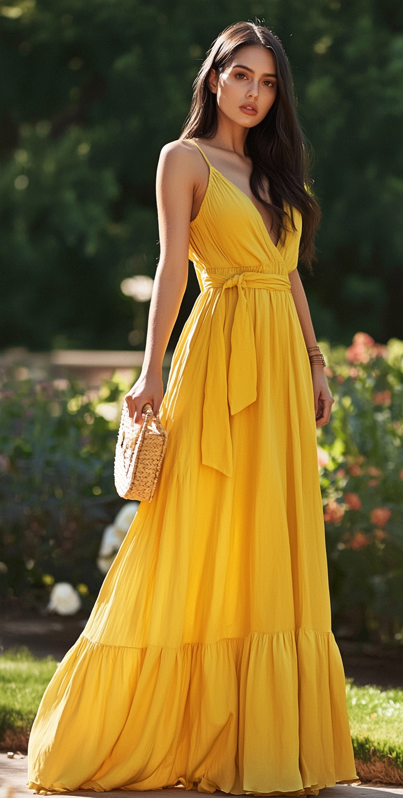 yellow maxi sundress