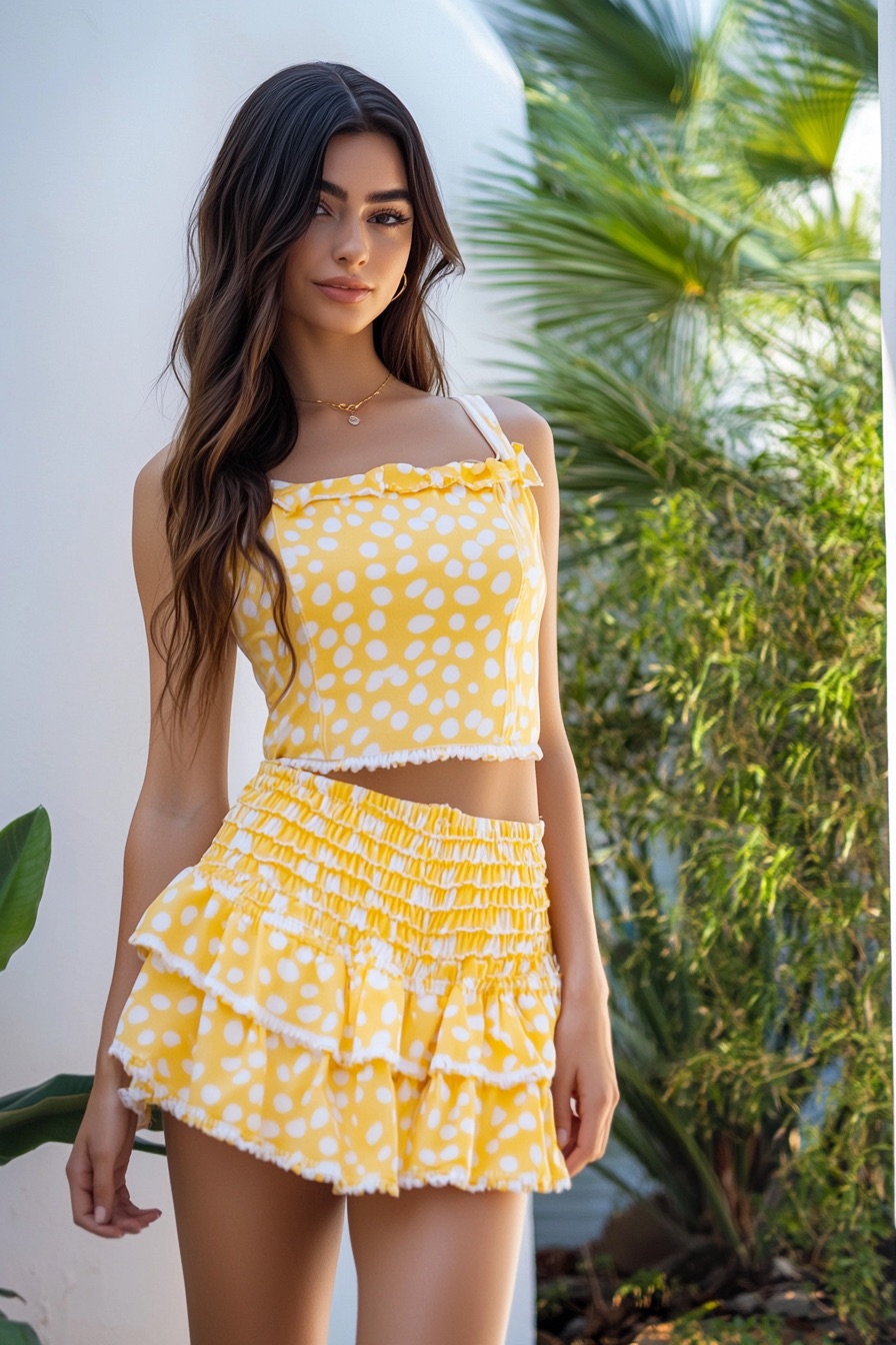 Cheerful Yellow Pajama Style Outfit