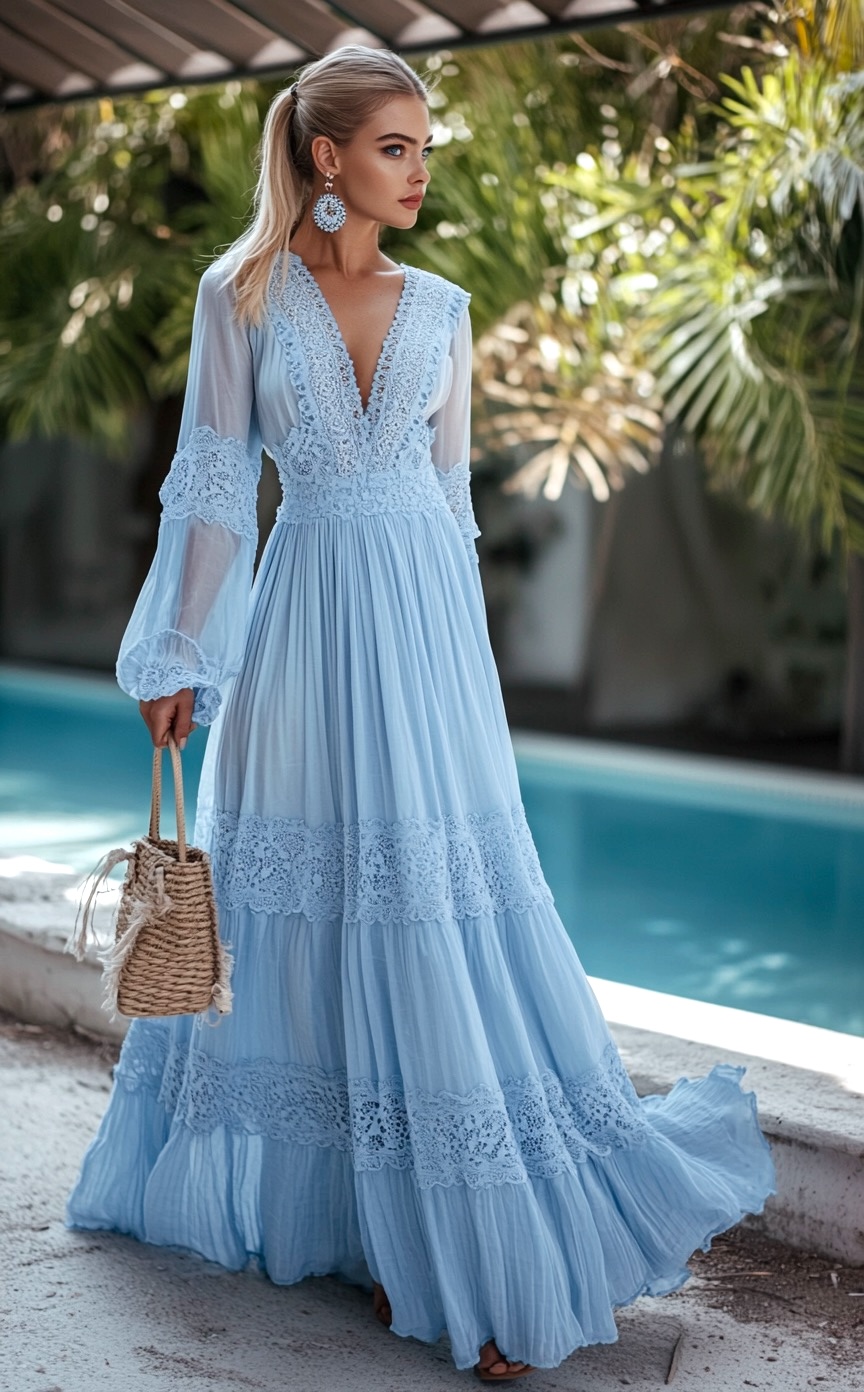 Light Blue Lace Sundress