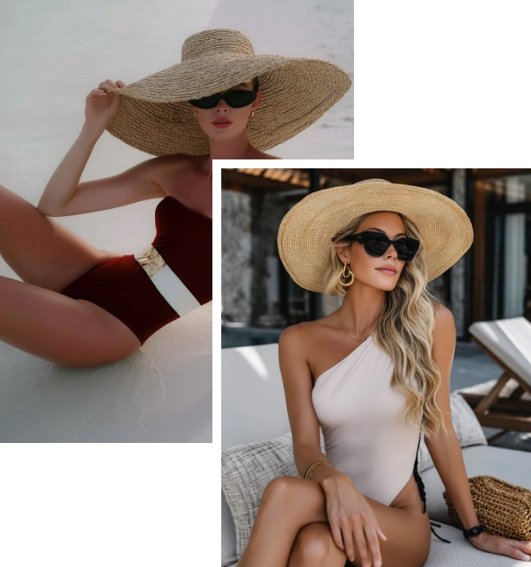 Fashionable One-Piece Swimsuits in Solid Colors for an Elegant Vacation headline